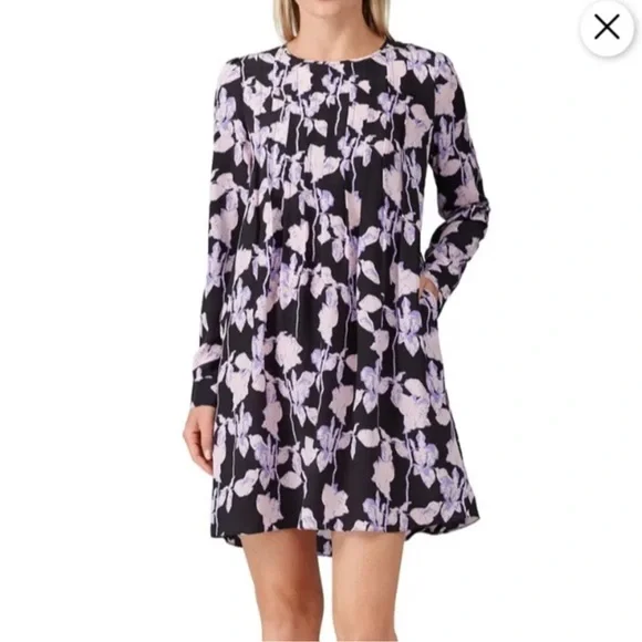 DIANE VON FURSTENBERG
Joyce Floral Silk Pleated Shift Dress - Picture 1 of 2